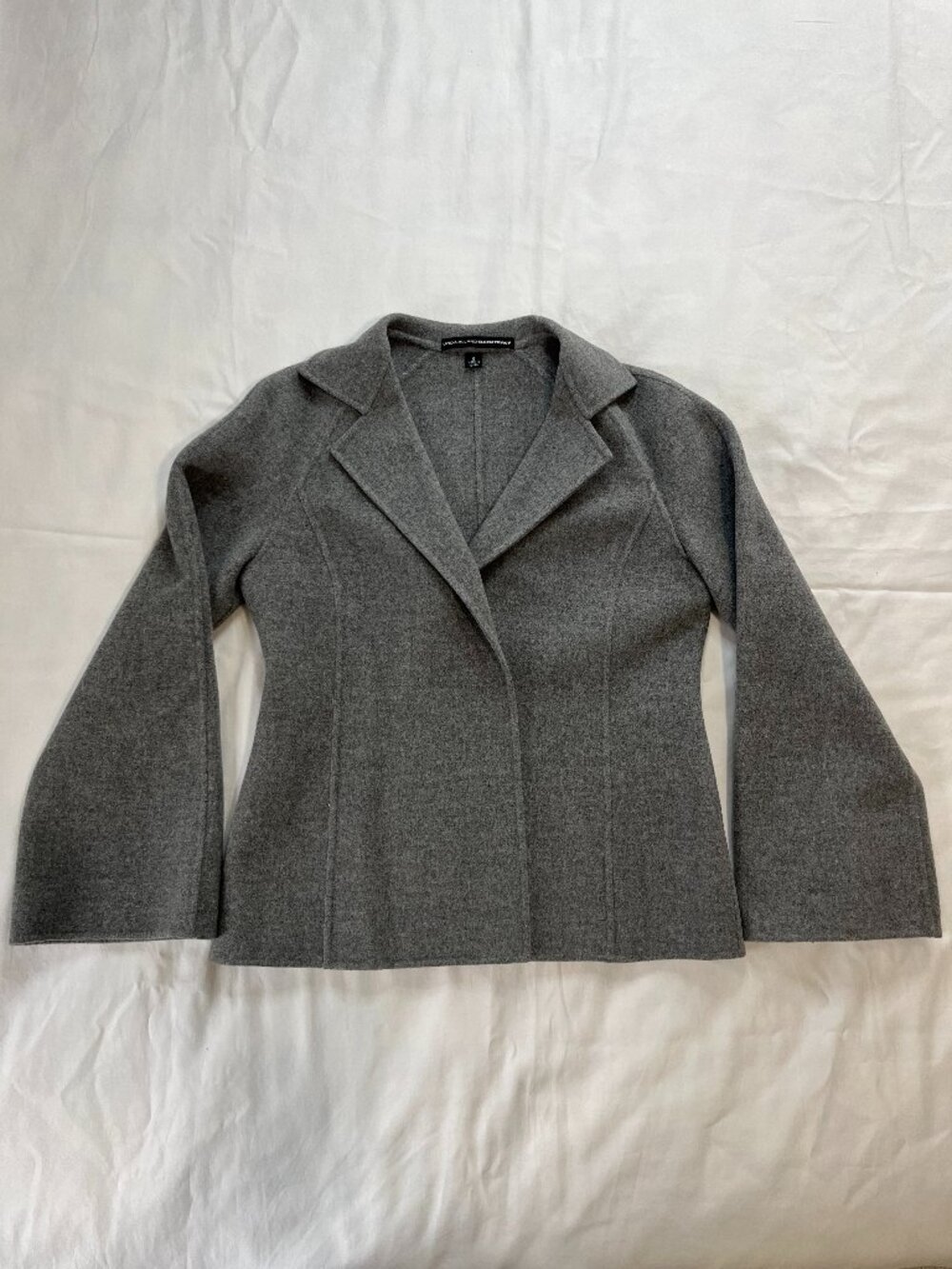 Linda Allard Ellen Tracy Gray 100% Wool Overcoat